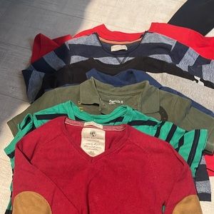 Lot of 13 pc boys clothing pants T-shirts hoodie size 4 to 7 zara gap Gymboree